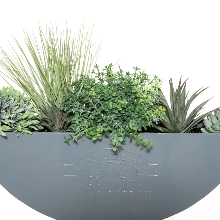 Suspension de 4 plantes artificielles "House" pot métal D44cm
