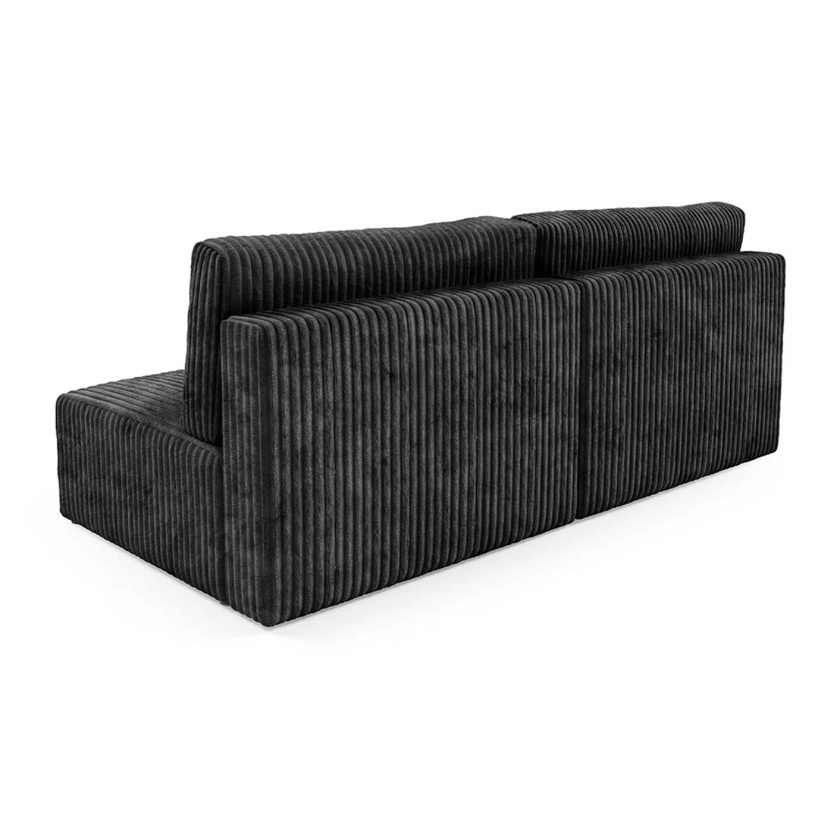 ELIOR - Canapé 3 places convertible en velours gris foncé