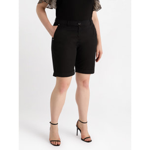 Fiorella Rubino - Pantaloni corti in cotone stretch - Nero