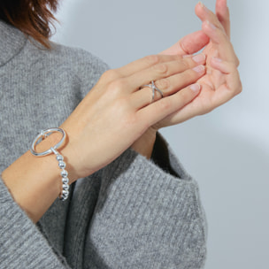 Anillo LUX BY LUX acabado rodio