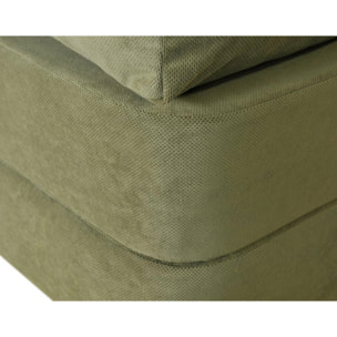 Nebula - Canapé 3 places convertible en velours texturé - Vert Kaki