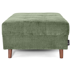 Rune - pouf en velours texturé - Vert sauge