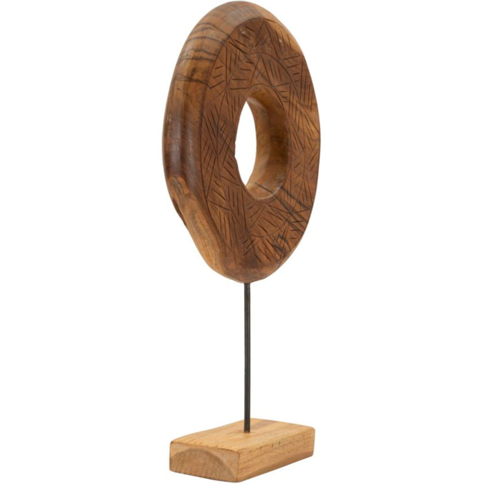 SCULTURA DORAT IN TEAK RICICLATO CM 35X10X58 (PEZZI UNICI - NON RIP. IN SERIE)