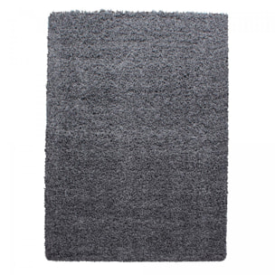 Tapis poils longs shaggy tissé motif uni ROCA