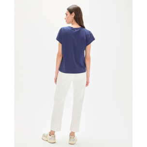 Maglietta con logo in rilievo