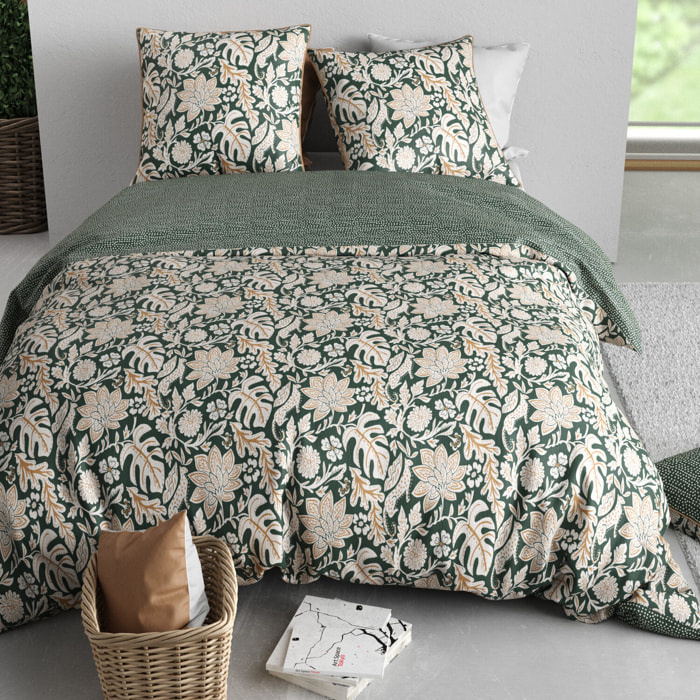 Parure housse de couette 3pcs 100% coton 57 fils nour