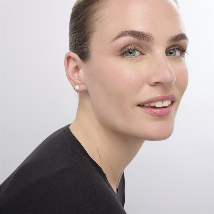 Pendientes acabado oro amarillo de 18k y Circonita Brillante