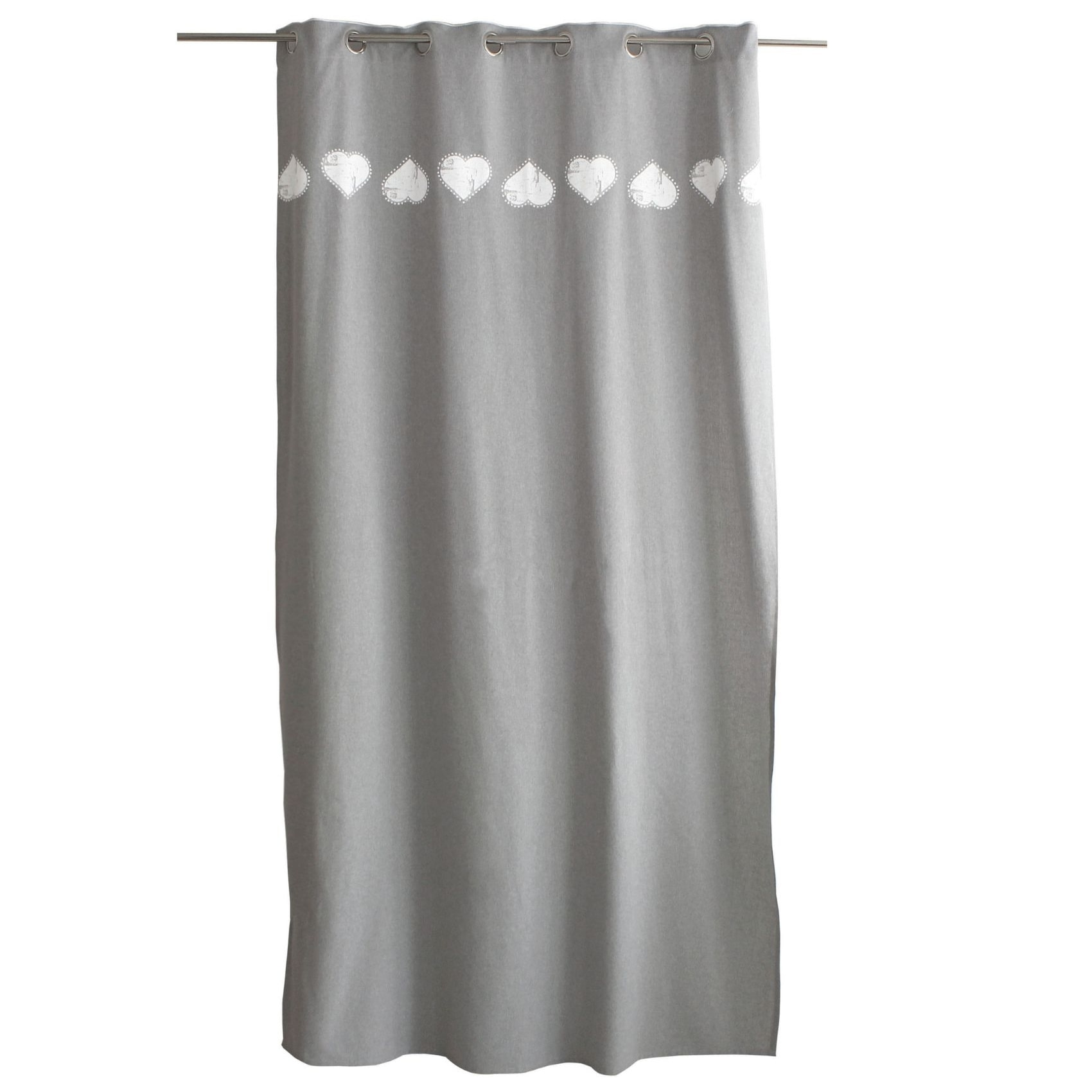 Rideau à top imprimé bourdon - Gris clair