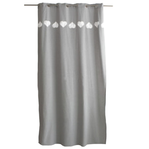 Rideau à top imprimé bourdon - Gris clair