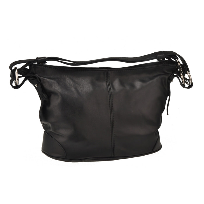 Borse Donna colore Nero-in pelle Made in Italy 34x24x12cm