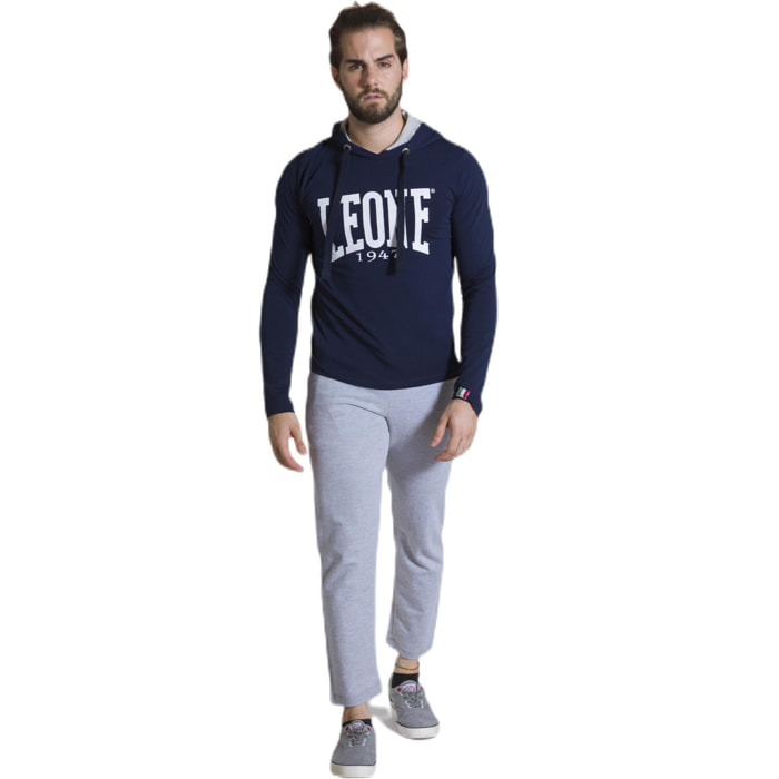 Camiseta de manga larga con capucha para hombre Leone 1947 Apparel