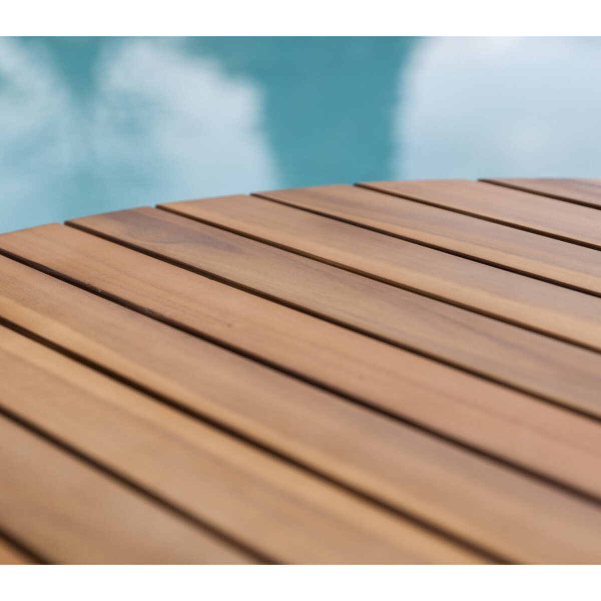 Salon de jardin en acacia - 5 places - DANAO