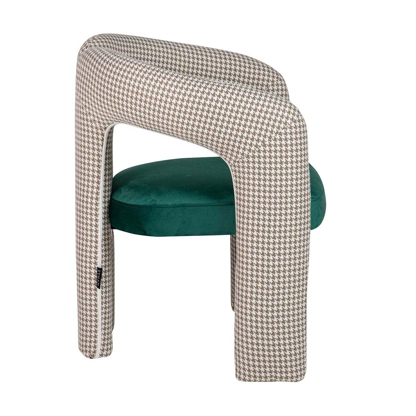 Silla Velvet Verde Beige Nova 66x61x76 Cm