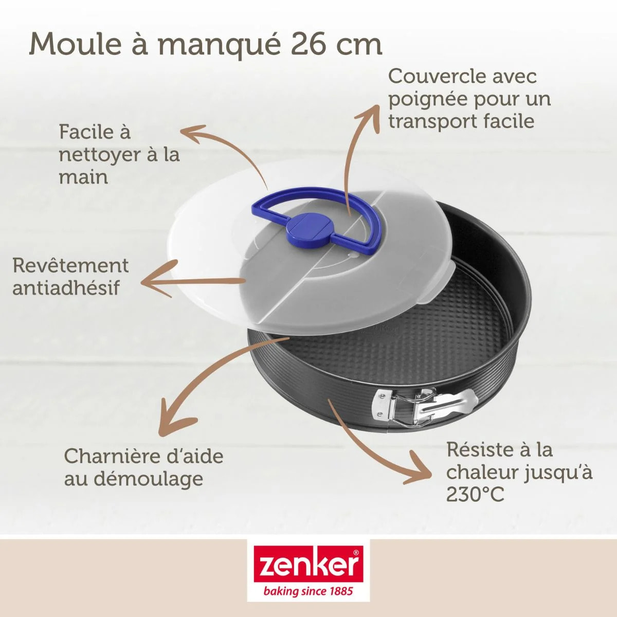 Set de 4 ustensiles de pâtisserie moule à manqué bol et spatule Collection Zenker pure