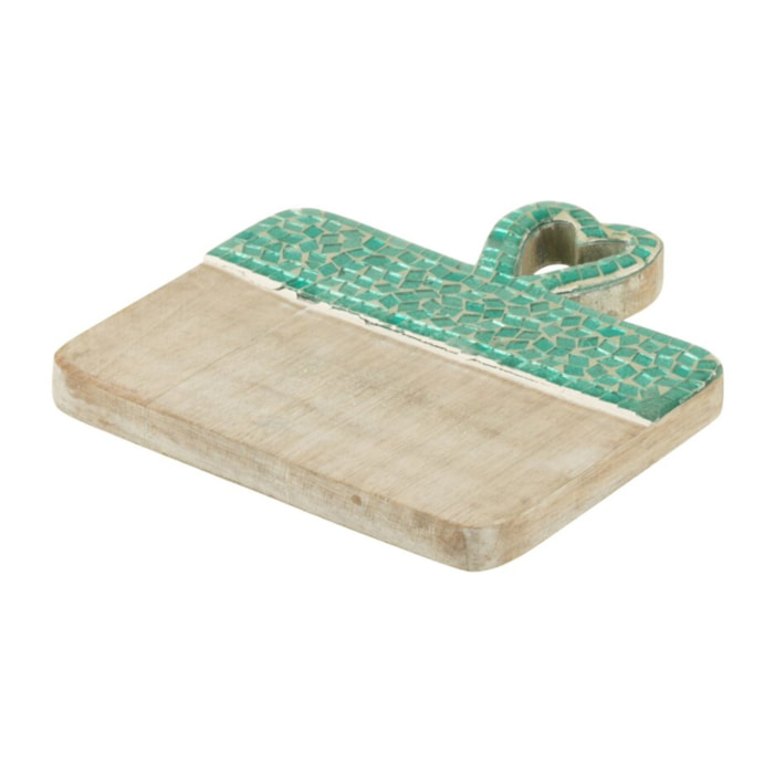 J-Line planche Coeur Mosaïque - bois - vert