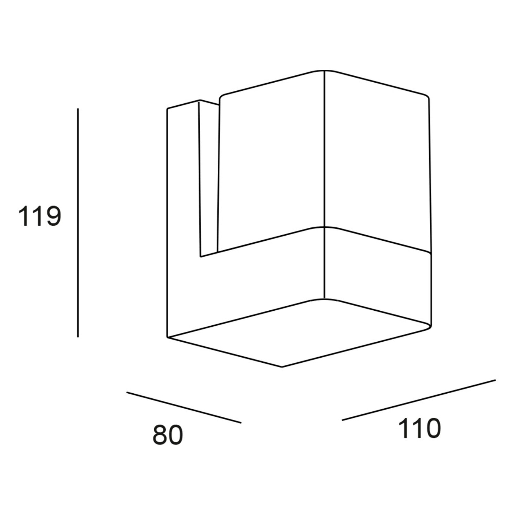 Forlight Aplique Exterior IP44 LED 9.4W Blanco Neutro - 4000K Negro para Jardín, Terraza