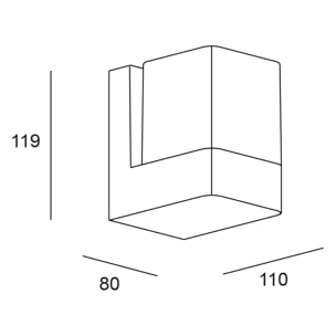 Forlight Aplique Exterior IP44 LED 9.4W Blanco Neutro - 4000K Negro para Jardín, Terraza