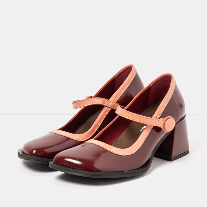 Zapatos 1709 NAPPA SHINNY BURDEOS-FLAMINGO / VERONA color Burdeos-flamingo