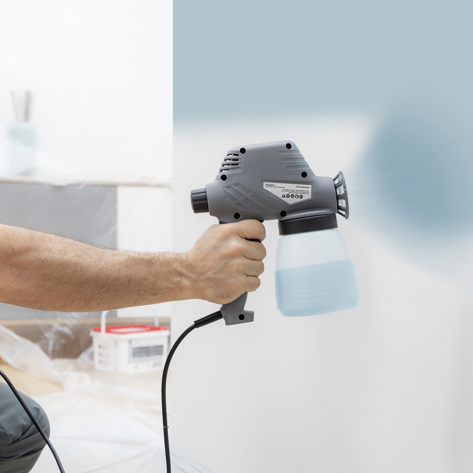 Pistola Elettrica Per Pitturare Spraint+ - Grigio - Silicone Senza BPA