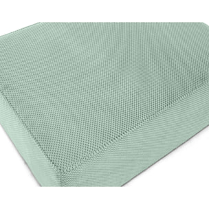 Topaze - pouf - en velours texturé - Bleu