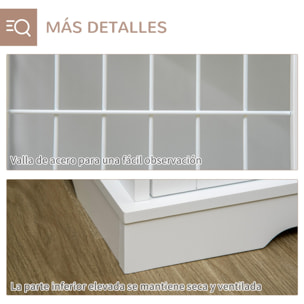 Jaula para Perros de Madera 76x54,5x56 cm Superficie de Mesa 2 Puertas