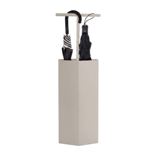 Ohm - Portaombrelli di Design 25x72x22 cm con Feritoia di Svuotamento acqua in Metallo Tortora