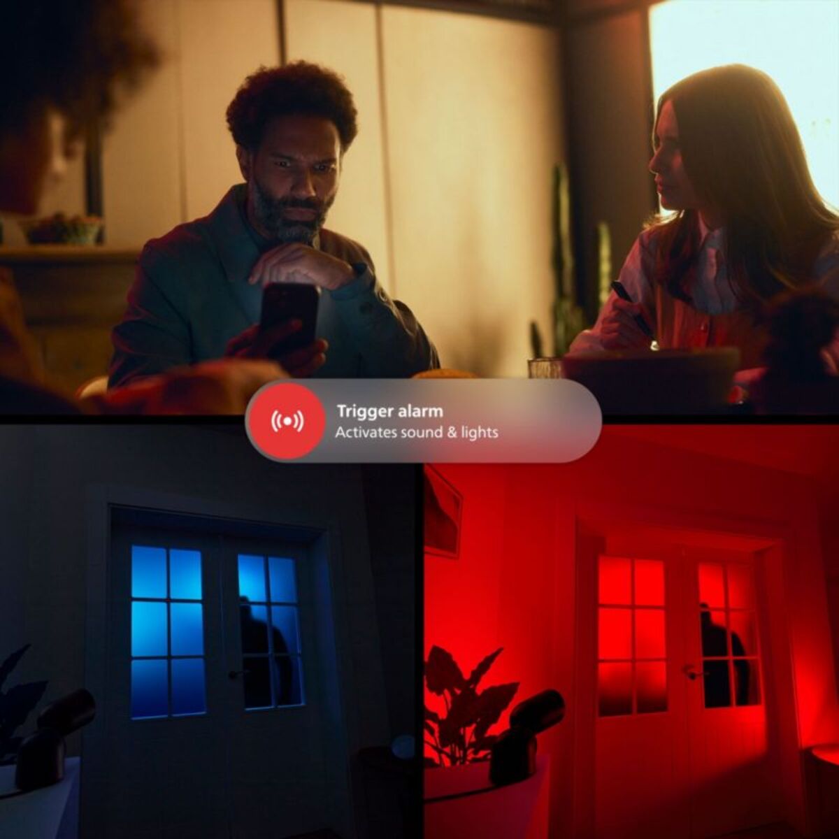 Détecteur d'ouverture PHILIPS HUE Secure de contact noir