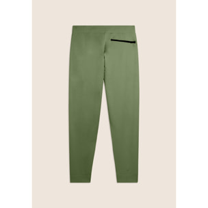 Pantaloni slim cropped con fondo in costina