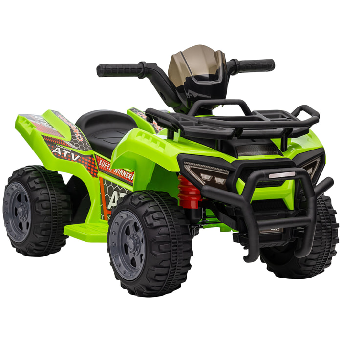 Quad Eléctrico 6V para Niños 18-36 Meses con Faros LED 2 km/h 66x44x42 cm Verde