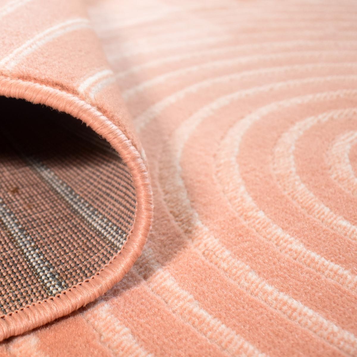 Tapis salon et chambre tissé motif arc-en-ciel COTU