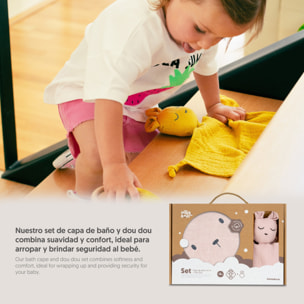 Capa Baño 1X1 Mod Oso+Dudu Muselina Rosa Maquillaje