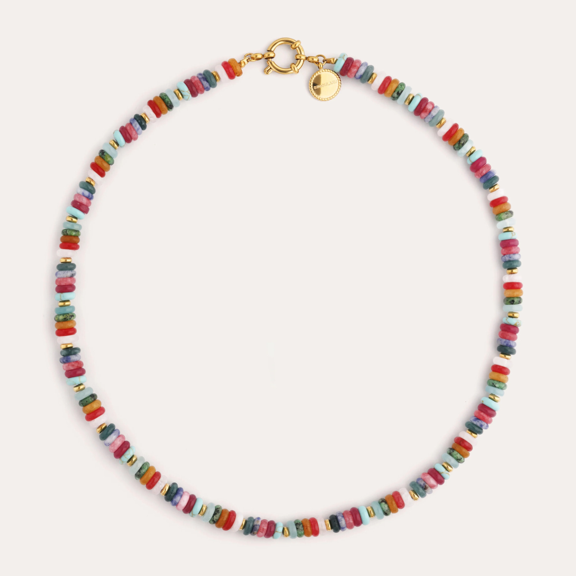 Collar Habana Acero Baño Oro