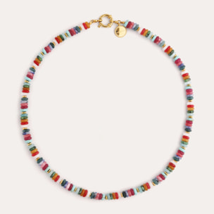 Collar Habana Acero Baño Oro