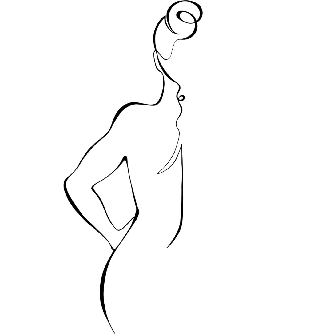 Tableau Croquis de femme Toile imprimée