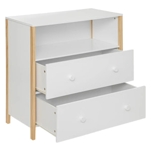 Commode "Kima" en bois 85x40cm blanc