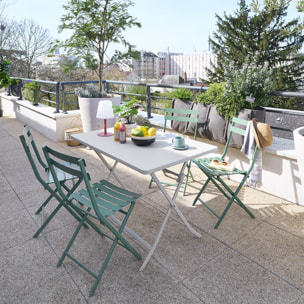 Chaise de jardin pliante "Greensboro" vert olive en acier traité époxy
