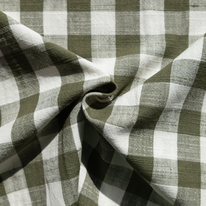 Tissu 100% coton Vichy LOURMARIN - Kaki