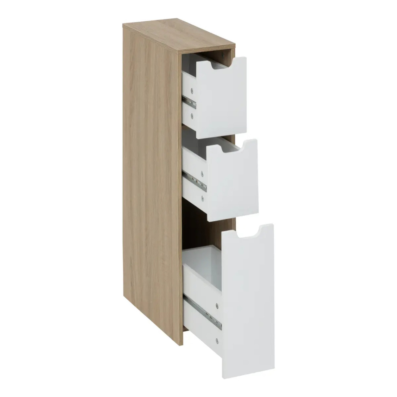 Meuble de rangement Eat up blanc et bois