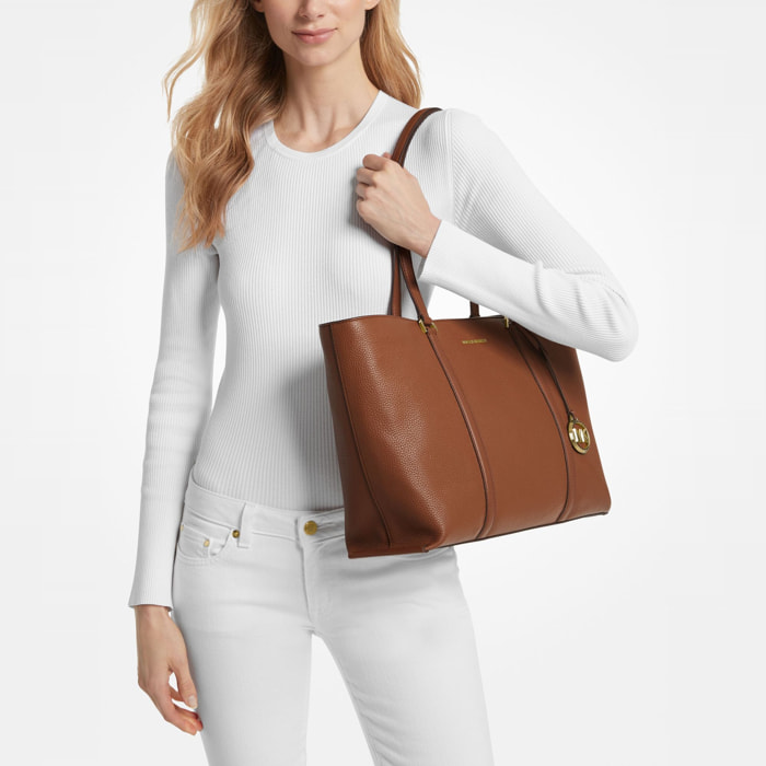 Bolso tote Temple - 100% piel - marrón