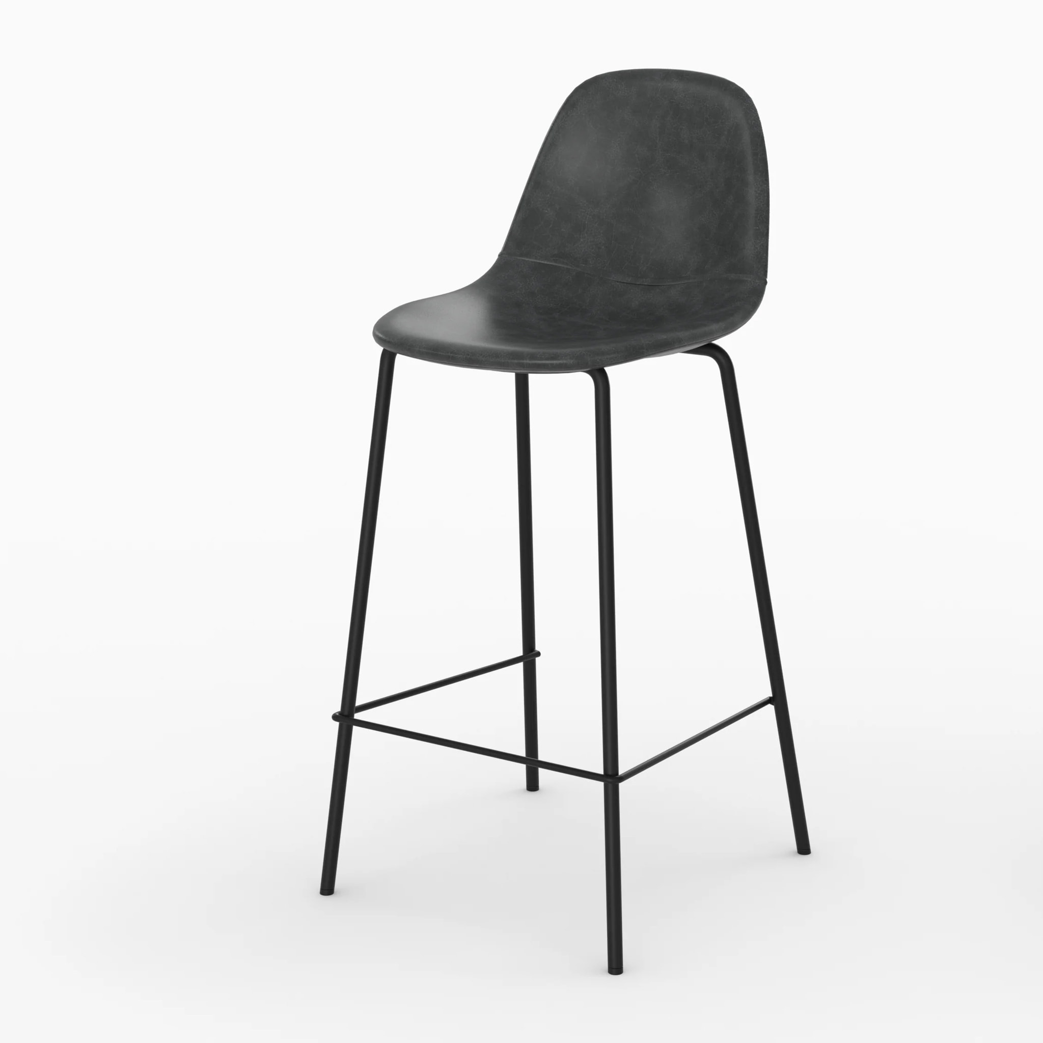 Pack 4 chaises pour îlot central taupe et gris/noir 65 cm - Henrik