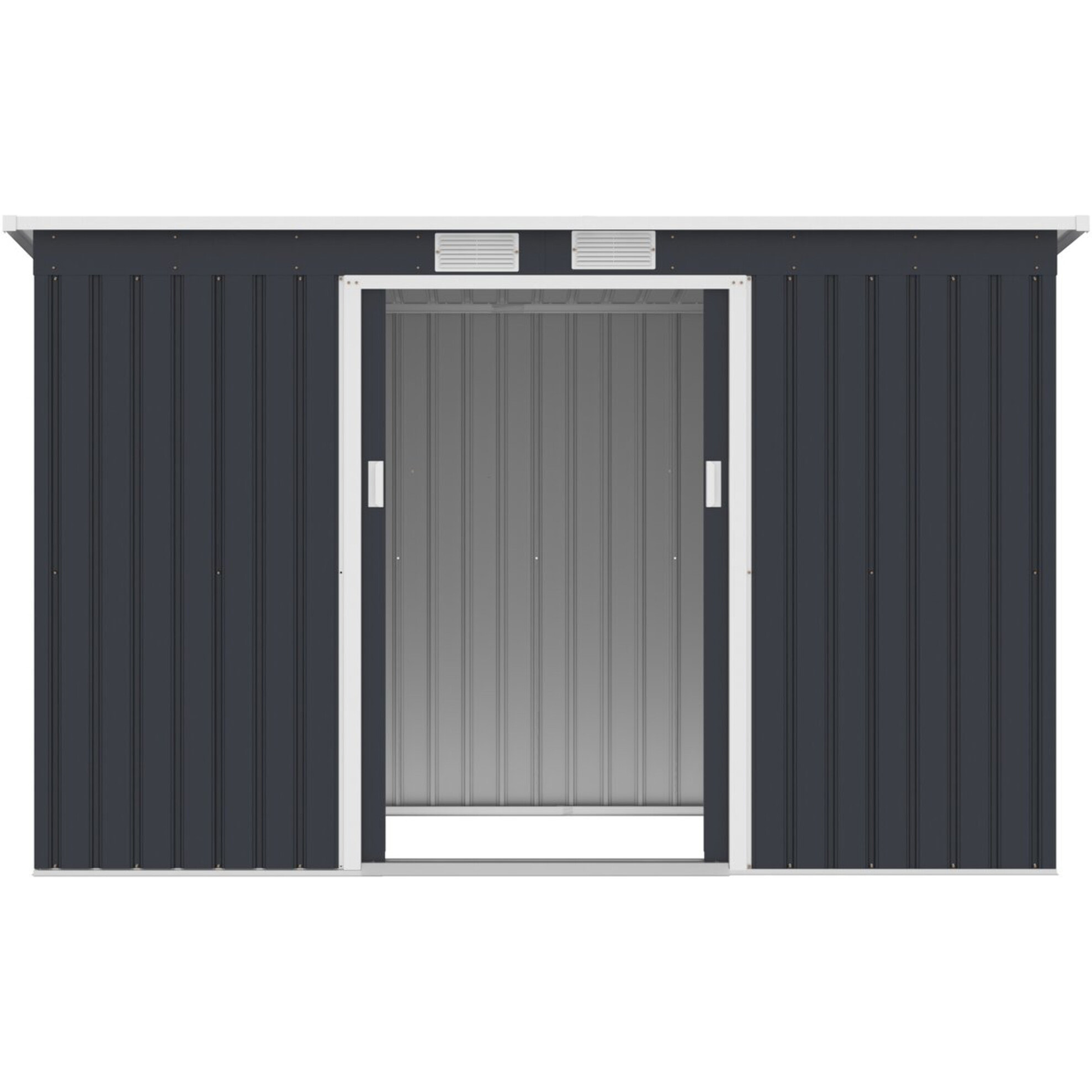 Abri de jardin en métal avec toit monopente "Orlando" - 3,64 m² - Gris
