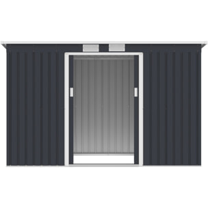 Abri de jardin en métal avec toit monopente "Orlando" - 3,64 m² - Gris