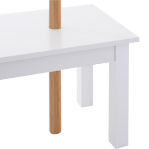 Perchero de Pie para Colgar Ropa de Madera MDF 80x30x180cm