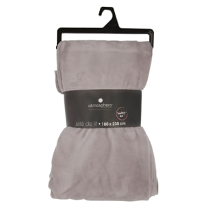 Plaid flanelle gris 180x230cm