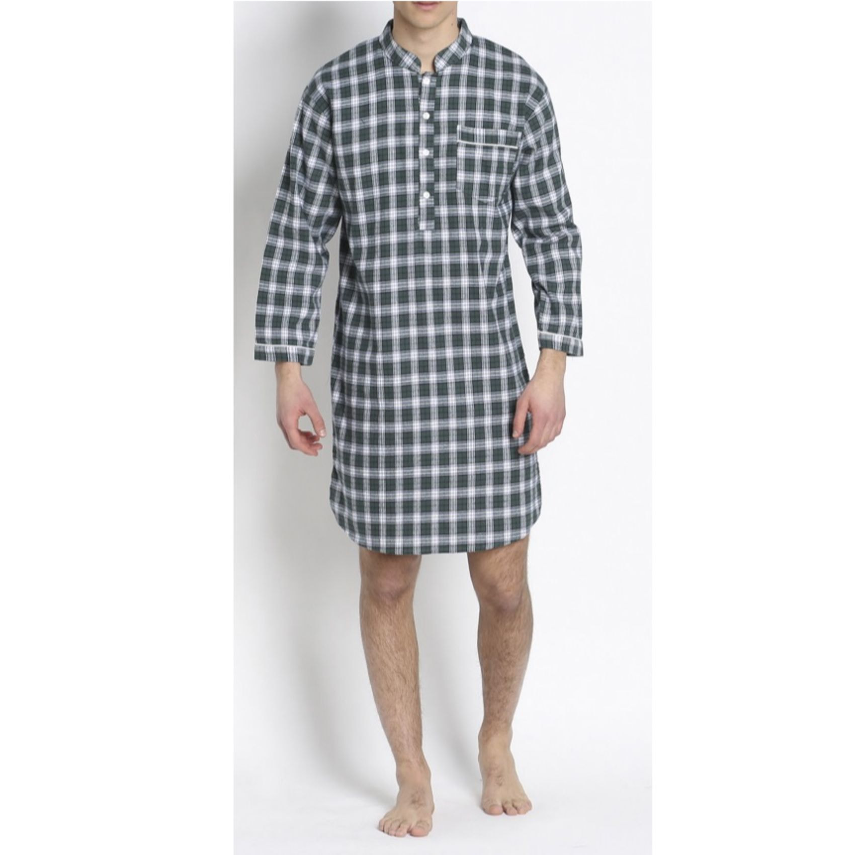 Camicione  GRINO flanella quadro scozzese verde