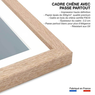Affiche photo capbreton glassy sous estacade Affiche sous cadre bois