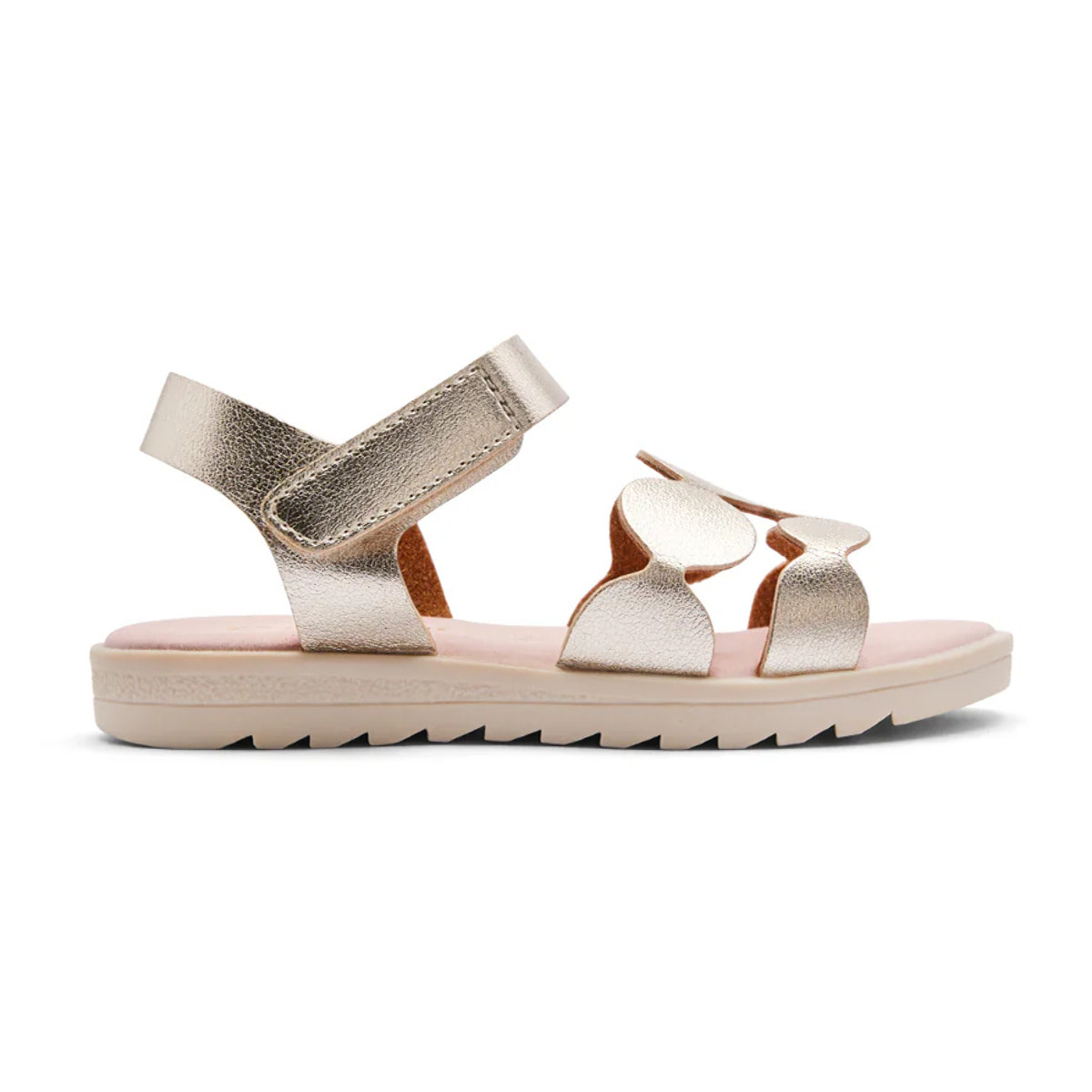 Sandalias Abiertas de Niña Estampado Plateado