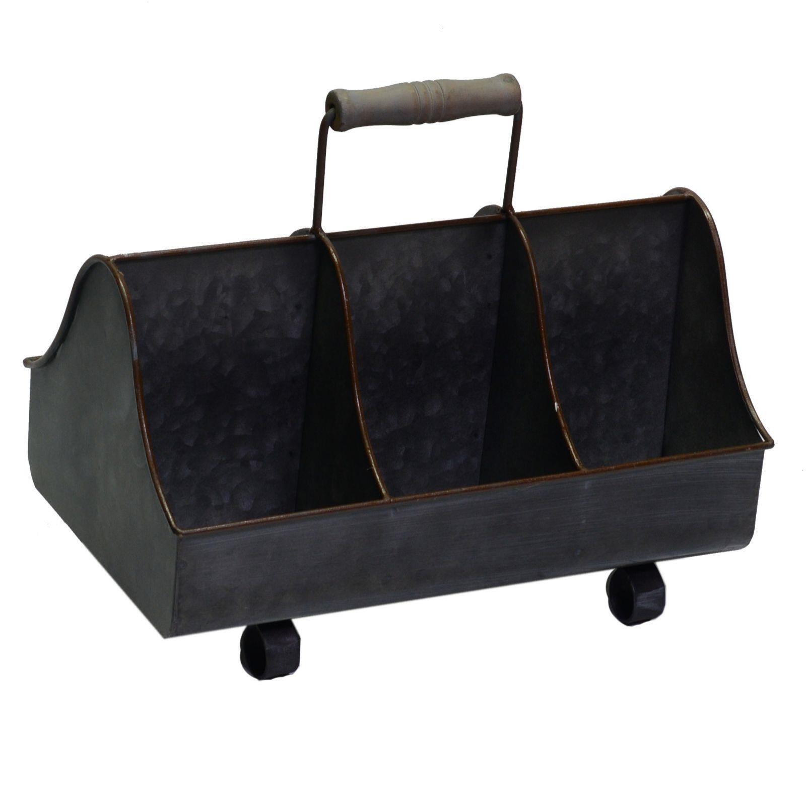 Portavaso in metallo grigio 6 vani cm33x21h10/19/30