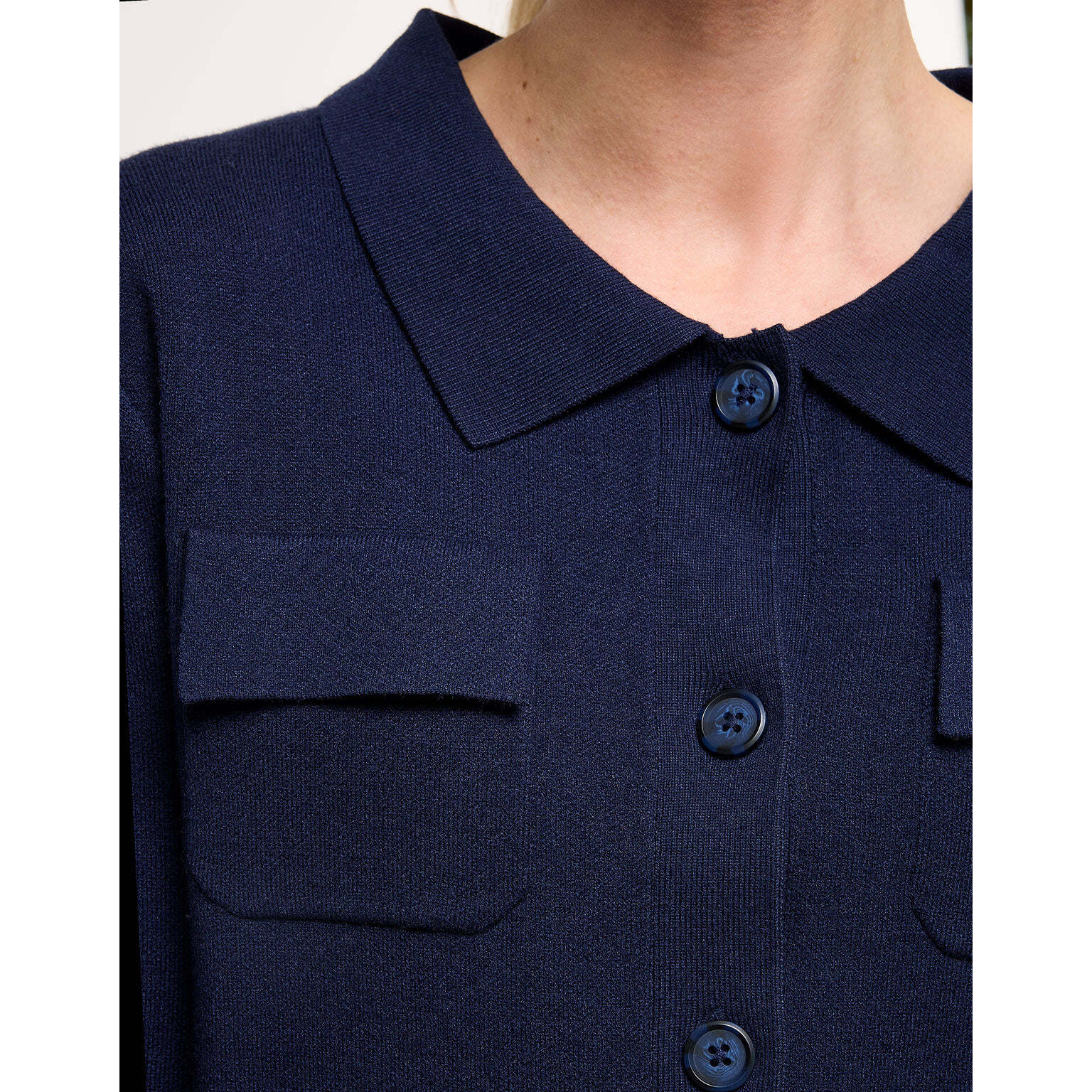 Chaqueta de Punto Azul Marino - Ramphara