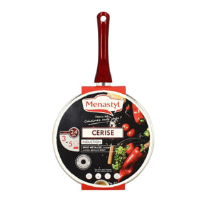 Sauteuse antiadhésive en aluminium 24cm - tous feux CERISE